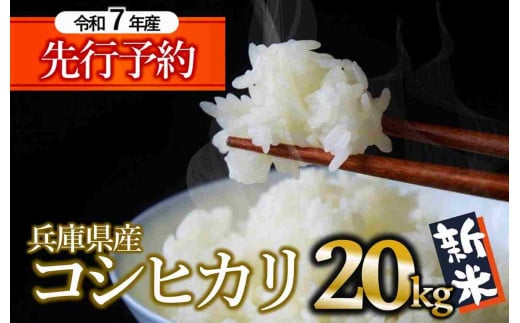 【新米先行予約】コシヒカリ 20kg 白米 令和７年産 (68-6) 米 お米 20kg 米20kg 兵庫県産 こしひかり コシヒカリ 西脇市産 令和7年産 R7年産 2025年産 精米