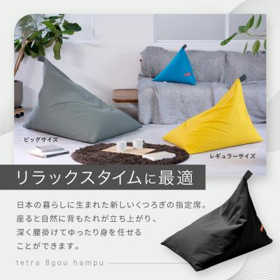 ふるさと納税 京都市 【大東寝具】tetra 8号帆布(レギュラーサイズ)【ビーズクッション座椅子】(黒) |  | 01