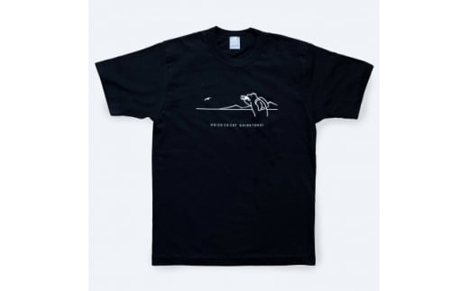 「知床トコさん」×久米繊維　コットンTシャツ　双眼鏡柄/黒　Sサイズ　半袖【1634944】