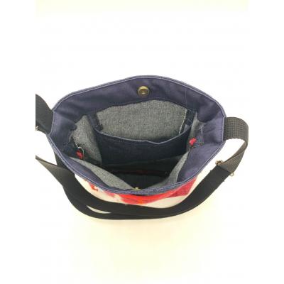 ふるさと納税 八尾市 りんごの木　さをり織りポケットショルダー【青系】(A273) |  | 02