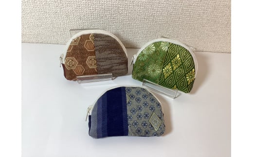 畳の縁（へり）で作った小銭入れ 青