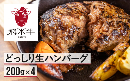 《簡易包装》うまい赤身にこだわった 牛飼いの和牛肉 ハンバーグ 200g×4枚  飛米牛 生ハンバーグ 和牛100%