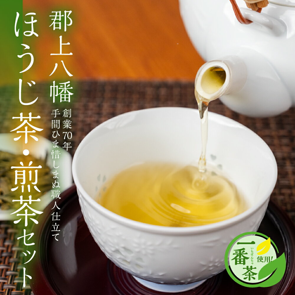 【ふるさと納税】郡上八幡 ほうじ茶＆煎茶セット 計380g+ティーバッグ20包 お茶 紅茶 茶葉 ティーバッグ 日本茶 田中茶舗 水出し ほうじ茶 国産茶 年末 年末年始 お正月 年内お届け 年末お届け 岐阜県 郡上市