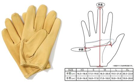 LAMP GLOVES -UTILITY GLOVE SHORTY-(カラー：キャメル／サイズ：S)【革手袋 レザー グローブ 鹿革 メンズ レディース Lamp gloves ランプグローブス ショ