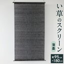 【ふるさと納税】い草 の スクリーン 薄墨 約95×180cm すだれ 仕切り 壁掛け いぐさ 黒色 天然素材 日本製 国産 インテリア 和風 愛媛県 (145)