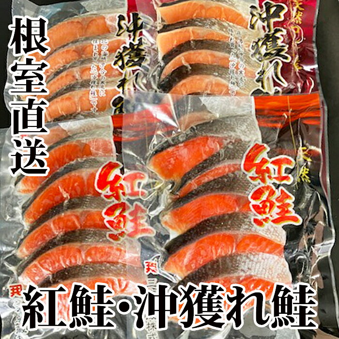 【ふるさと納税】 甘塩紅鮭 2P ・沖獲れ鮭切身 2P 詰め合わせ 鮭 さけ サケ しゃけ シャケ 魚 さかな サカナ 紅ざけ 紅ザケ べにざけ ベニザケ お取り寄せ グルメ 海鮮 おかず 切り身 塩鮭 北海道 根室市 ふるさと納税 A-76003