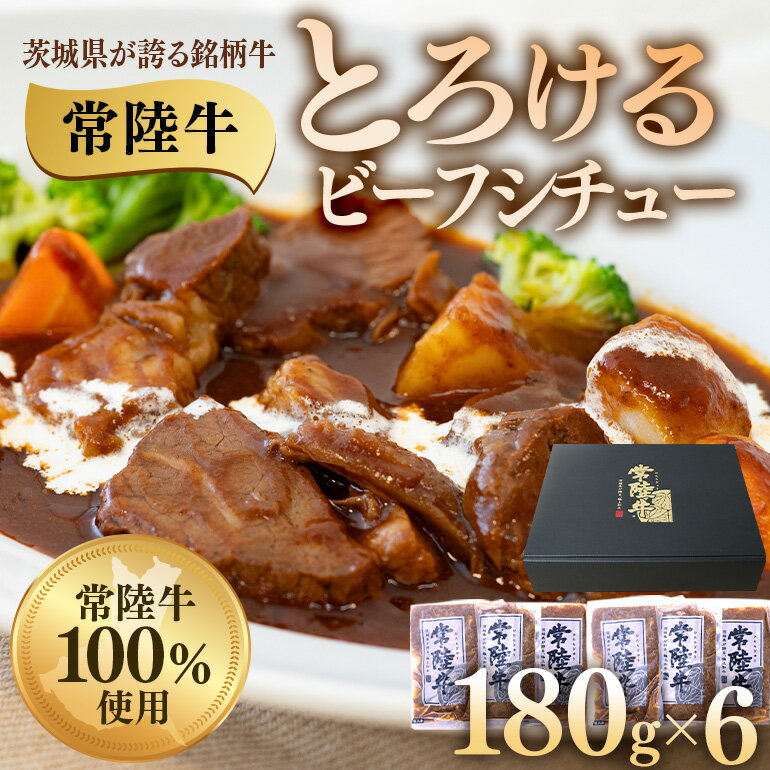 【ふるさと納税】ビーフシチュー 約1kg 180g×6袋 茨城県 ブランド牛 常陸牛 とろけるビーフシチュー 約1kg 180g×6個 茨城県 ブランド牛 常陸牛 使用 522