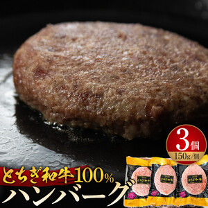 とちぎ和牛100% ハンバーグ 150g×3個セット ｜ 牛肉 和牛 100% 肉 ブランド牛 高級 ハンバーグ 栃木県共通返礼品