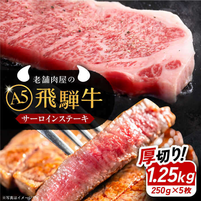 【ふるさと納税】牛肉 飛騨牛 サーロインステーキ (A5ランク) 1パック (250g×5枚) 和牛 国産 霜降り 恵那市 / 岩島屋[AUAJ013]