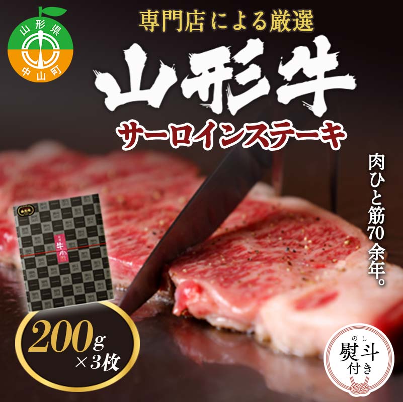 【ふるさと納税】専門店による厳選 『山形牛サーロインステーキ3枚』 ブランド牛 和牛 国産 牛肉 サシ 高級 贅沢 F4A-0099