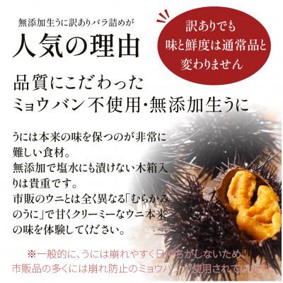 ふるさと納税 北斗市 「うにむらかみ」無添加生うに　訳ありバラ詰め　200g |  | 02