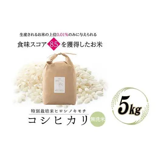 令和8年度　新米 特別栽培米 コシヒカリ ヒロシノキモチ 無洗米 5kg ブランド米 銘柄米 国産 米 お米 日本米 ギフト 贈り物 備蓄 防災 食品 陽咲玲 はるざれ F6T-1027