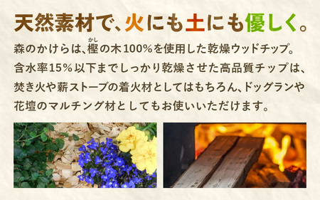 ウッドチップ 乾燥 樫の木100% 2kg 着火用 ウッドチップ  お試し