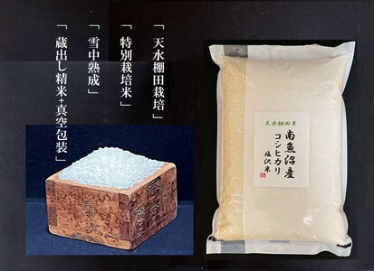 【令和7年産新米予約】【定期便】とやの里山越光農園「天水棚田米」南魚沼塩沢産コシヒカリ　精米5kgx全6回【2025年12月下旬より順次発送予定】