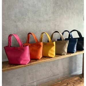 Coquette イタリアンレザー・日本製/ミニトートバッグ(ブルー)【1635486】