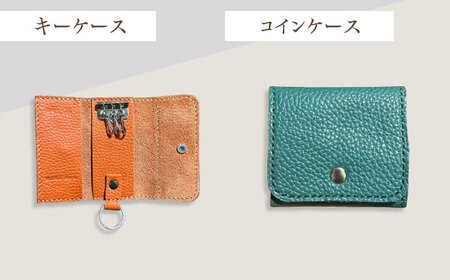 【職人手作り】お出かけ4点セットNo1 スマホケース コインケース キーケース スマホポーチ イタリア産 アドリア牛革（全商品の色が選べる15色）《築上町》【たけもとかばん】革製品 レザー 牛革[AB