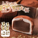 【ふるさと納税】とろける 生チョコ大福 24個 (6個入×4箱) チョコ チョコレート 生チョコ 大福 和菓子 洋菓子 菓子 濃厚 美味しい 冷凍 ギフト 贈答 プレゼント おすすめ グルメ お取り寄せ お取り寄せグルメ 和菓子屋 夢菓房たから たから 香川県 高松市 送料無料