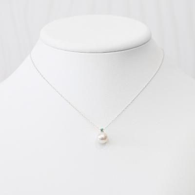 ふるさと納税 天草市 真珠 ネックレス 8-8.5mm ホワイトピンク 5月 エメラルド K18WG_S101-515 |  | 02