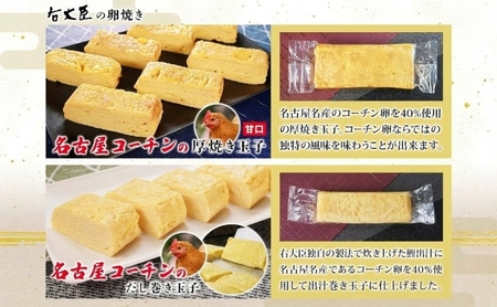 右大臣セット 計4本 玉鵬厚焼き玉子 だし巻き玉子 名古屋コーチンの厚焼き玉子 名古屋コーチンのだし巻き玉子 玉子 卵 たまご コーチン卵 和食 朝食 おかず 総菜 そうざい 地鶏卵 出汁 お取り寄せ