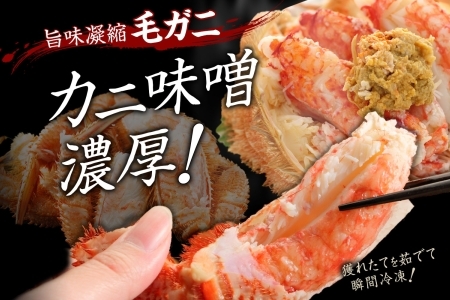 2101. ボイル毛蟹姿 800g 食べ方ガイド・専用ハサミ付 カニ かに 蟹 海鮮 送料無料 北海道 弟子屈町