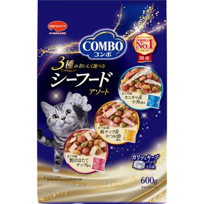 ふるさと納税 袋井市 【キャットフード】日本ペットフード　コンボ キャット　シーフードアソート　600g×12袋