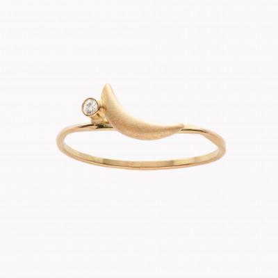 ふるさと納税 一関市 K18 ムーンリング レディース アクセサリー