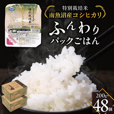 ふるさと納税 南魚沼市 特別栽培米南魚沼産こしひかり「ふんわりパックごはん200g×48個」