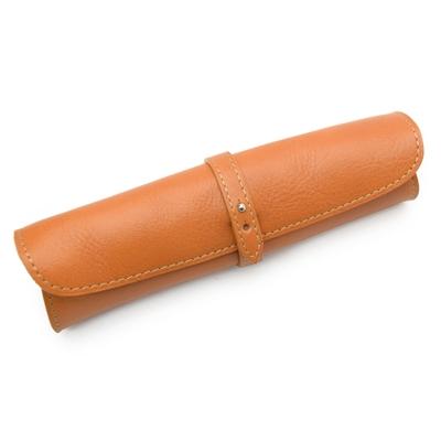ふるさと納税 牛久市 【サイフ工房ANDOU】ベルト付ロールペンケース(キャメル)