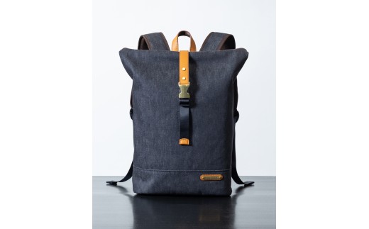 No55739 INNFITH デニムリュック(ダークネイビー×キャメル)｜ファッション 小物 鞄 リュック [1189]