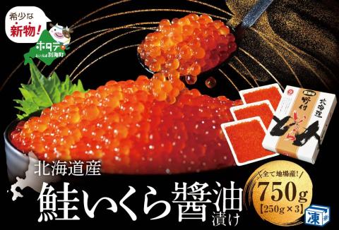 本場「北海道」のいくら醤油漬け 750g！【be018-1507】