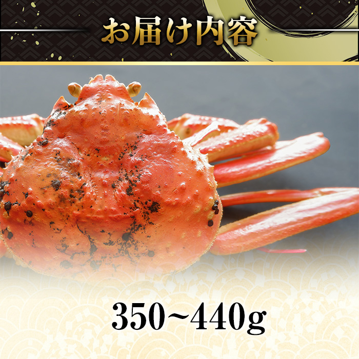 ＜平日着※指定日不可＞＜期間限定・訳あり＞＜11月中旬～3月中旬発送予定＞松葉ガニ 活生(約350～440g/1枚)【sm-DD046-A】【Workplays】