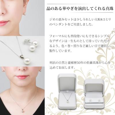 ふるさと納税 西予市 <明浜産真珠ジオの恵みセット(ペンダント・ピアス)>　ジュエリー　パール　アクセサリー　アコヤ |  | 01