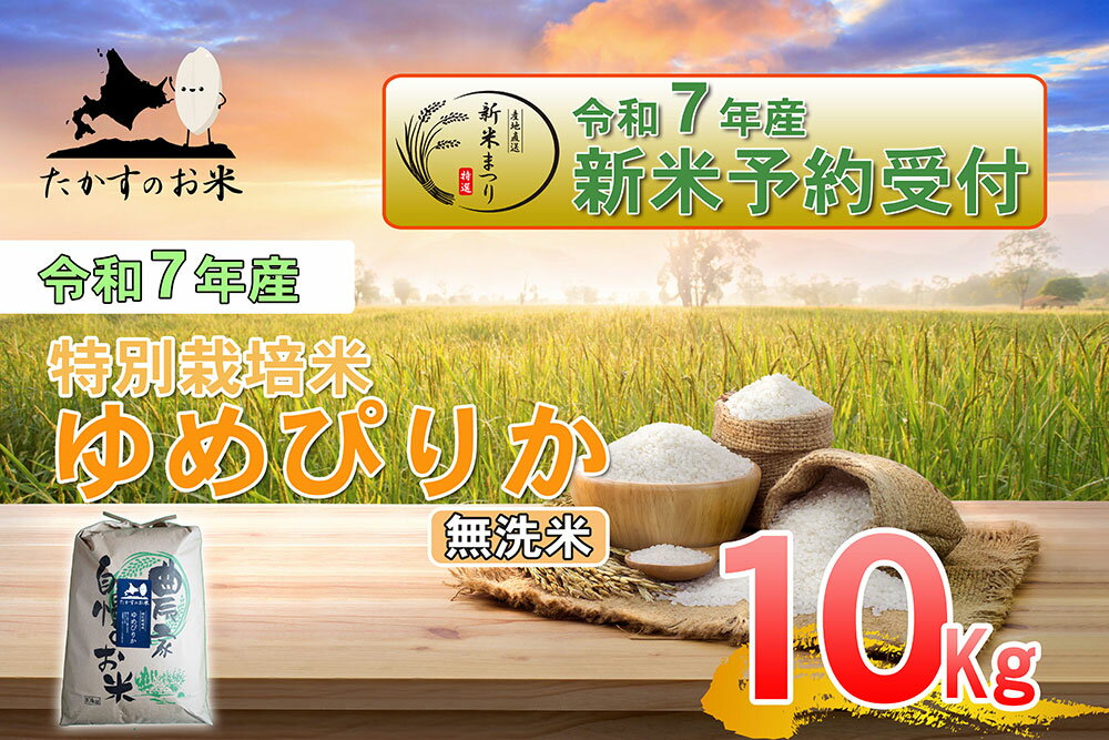【ふるさと納税】【令和7年産】 ゆめぴりか (無洗米) 北海道 米 を代表する人気の品種 10kg 北海道 鷹栖町 たかすのお米 米 コメ こめ ご飯 無洗米 お米 ゆめぴりか コメ 無洗米 【2025年10月上旬発送開始】