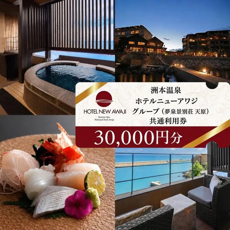 ホテルニューアワジ グループ （夢泉景別荘天原） 共通 利用券 30000円分 洲本温泉 ホテル 宿 旅行券 宿泊券 温泉宿泊券 露天風呂 淡路島 洲本市