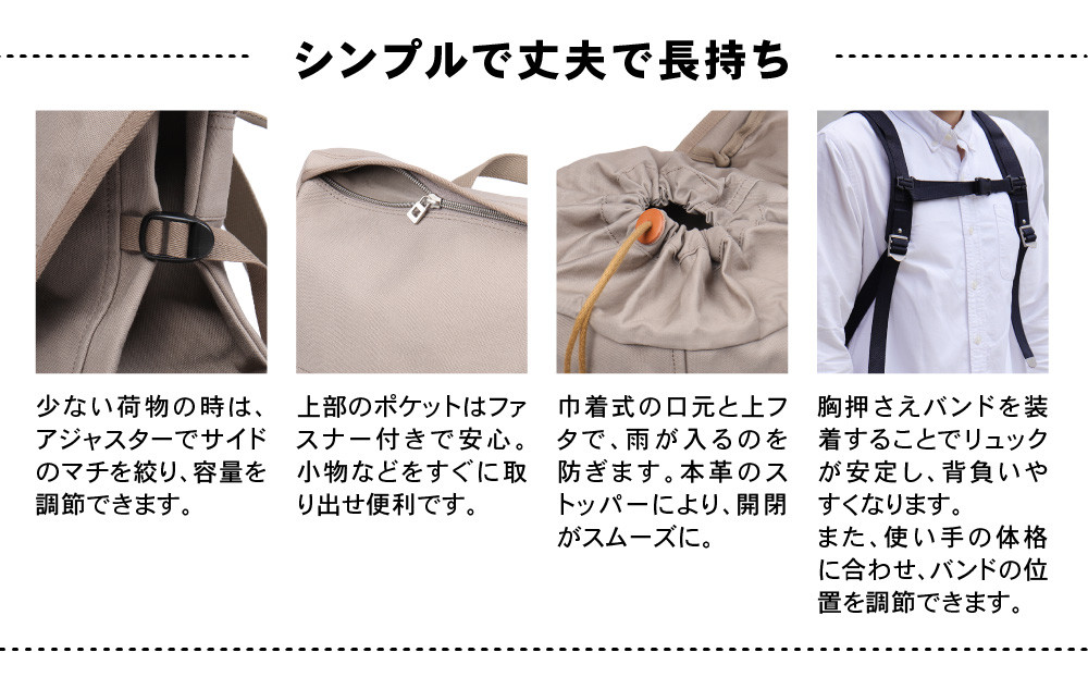 【一澤信三郎帆布】綿帆布製リュック R-12 オリーブ(オリーブ)｜京都 老舗 有名店 人気［ かばん 鞄 バック 人気 ブランド おすすめ プレゼント ギフト おしゃれ お取り寄せ 通販 送料無料 
