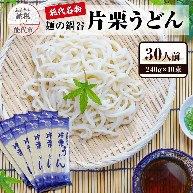 うどん 麺の鍋谷 片栗うどん 乾麺 うどん【240g×10束 30人前】