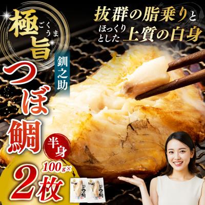 ふるさと納税 釧路市 【 14営業日以内に発送 】 釧之助 極旨つぼだい半身 100g × 2パック 計200g