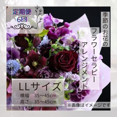 ふるさと納税 筑西市 【毎月定期便】癒しのフラワーセラピーアレンジメント/LLサイズ全6回