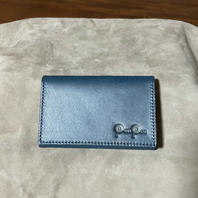 【ふるさと納税】知多牛革の名刺入れ(ネイビー)【1695359】