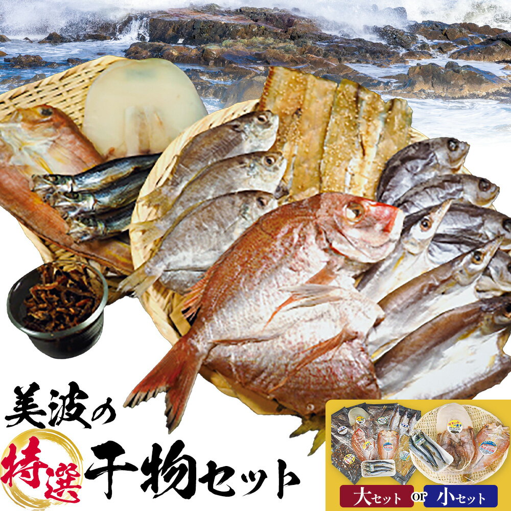 【ふるさと納税】はまみや海産 美波 の 特選 干物セット 選べるセット 大 小《30日以内に出荷予定（土日祝除く）》徳島県 佐那河内村 干物 ひもの みりん干し 一夜干し