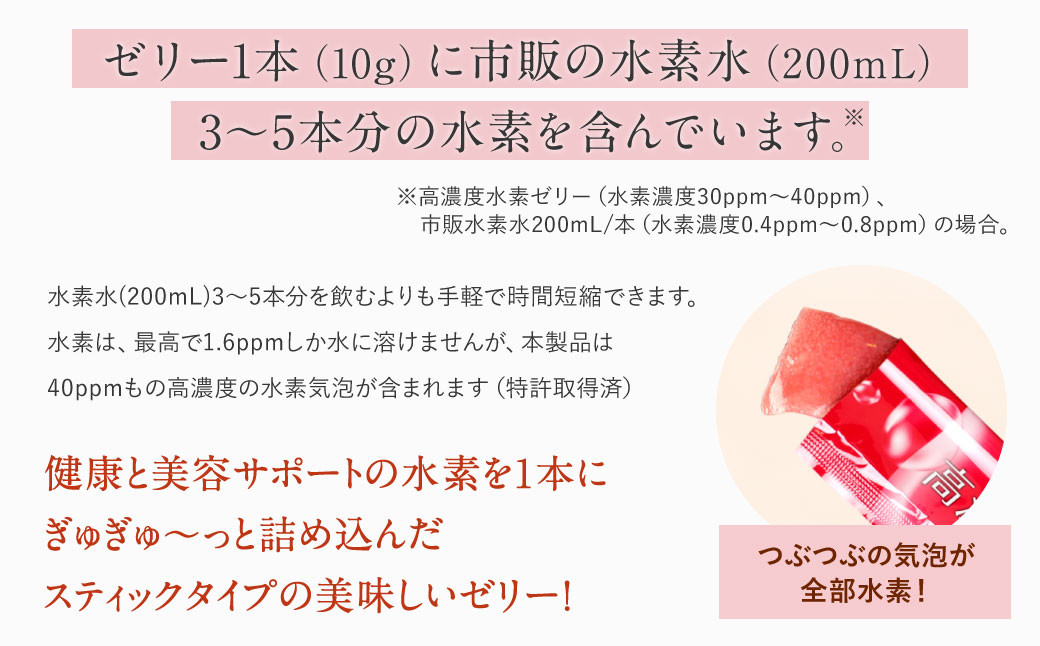 高濃度 水素ゼリー / 高濃度 水素ゼリー アスリート 各31本入り 合計2箱 (62本) 1本10g 美容 水素 ゼリー スティックタイプ コラーゲン