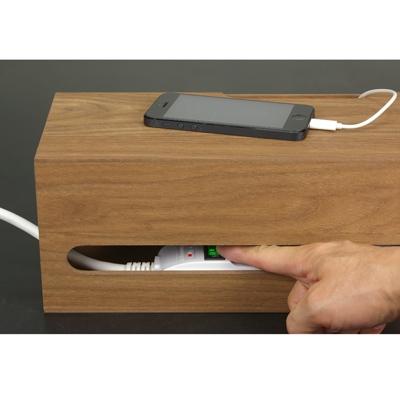 ふるさと納税 海南市 和歌山県海南市 バスク ケーブルボックス M ブラウン 邪魔なケーブル類も木調ケースでスマートに収納 |  | 02