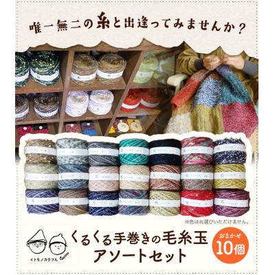 ふるさと納税 笠岡市 イトモノカラフル　毛糸玉アソートセット　B-158