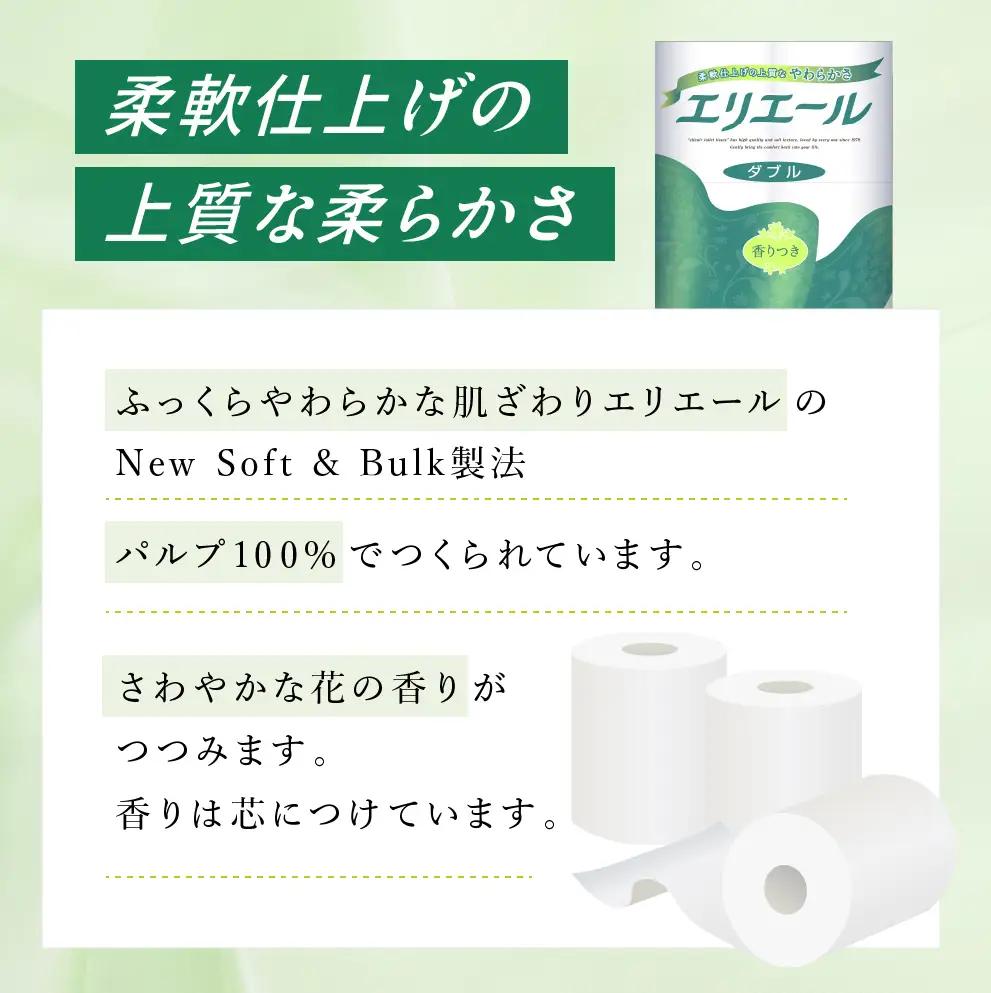 【2回お届け 計144ロール】エリエール トイレットティシュー ダブル 30m 12R 6パック 計72ロール トイレ 消耗品 トイレットペーパー まとめ買い 防災 常備品 備蓄品 消耗品 日用品 生