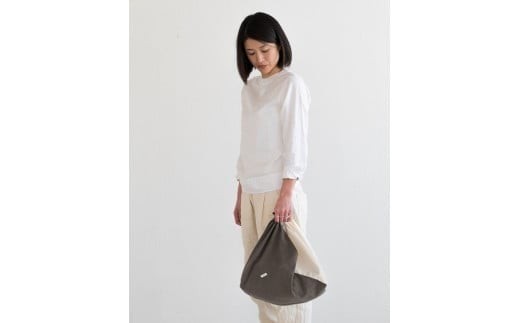 S6-C02 ツートンカラーのあずま袋 Mサイズ_グレー