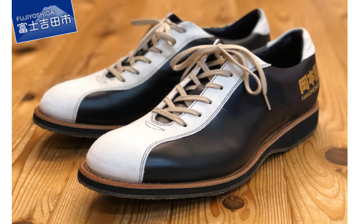 【岡本屋×光織物】吉田の織物とレザーで仕立てたFUJIYAMAスニーカー 岡本屋ロゴマーク【28.0cm】
