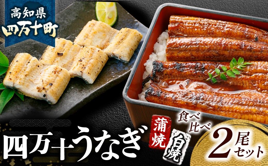 
四万十うなぎ 白焼き 蒲焼き 2本セット　Esu-126 冷凍 特大 蒲焼 白焼 国産 鰻 ウナギ うなぎ 蒲焼き 肉厚 土用の丑の日 本格うなぎ
