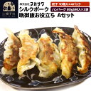 【ふるさと納税】シルクポーク晩御飯お役立ち Aセット 餃子（10個入×4パック） ハンバーグ（80g5枚入×2袋）