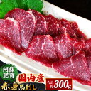 【ふるさと納税】国内産 阿蘇肥育 赤身馬刺し 約300g ブロック 小袋醤油付き 熊本県産 赤身 馬刺し 馬肉 桜肉 ばさし お刺身 冷凍 相良村 送料無料