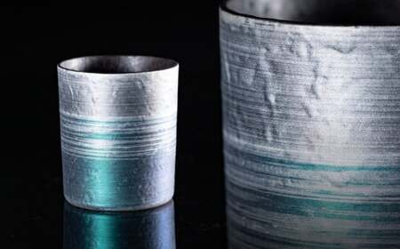 【NYが認めた逸品】有田焼 麟 Lin プレミアムオンザロック 樹氷 2個セット (Emerald・Green) メタリックな有田焼【金照堂】ロックカップ ロックグラス ウイスキーグラス 焼酎グラス 